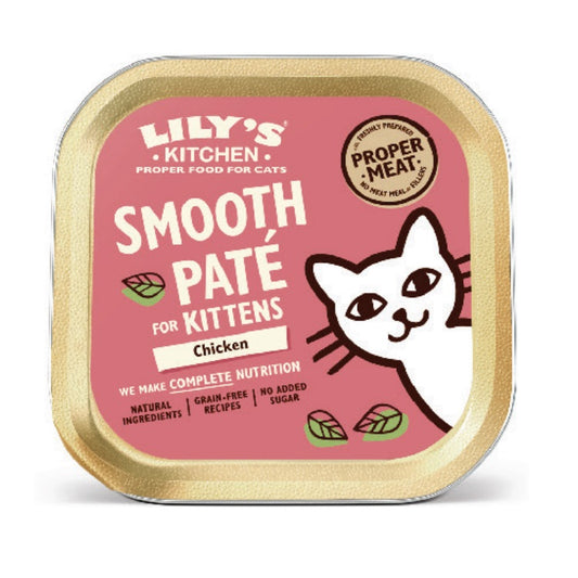 LILY'S KITCHEN 幼貓成長餐 SMOOTH PATE FOR KITTENS  CHICKEN 85G 原裝行貨